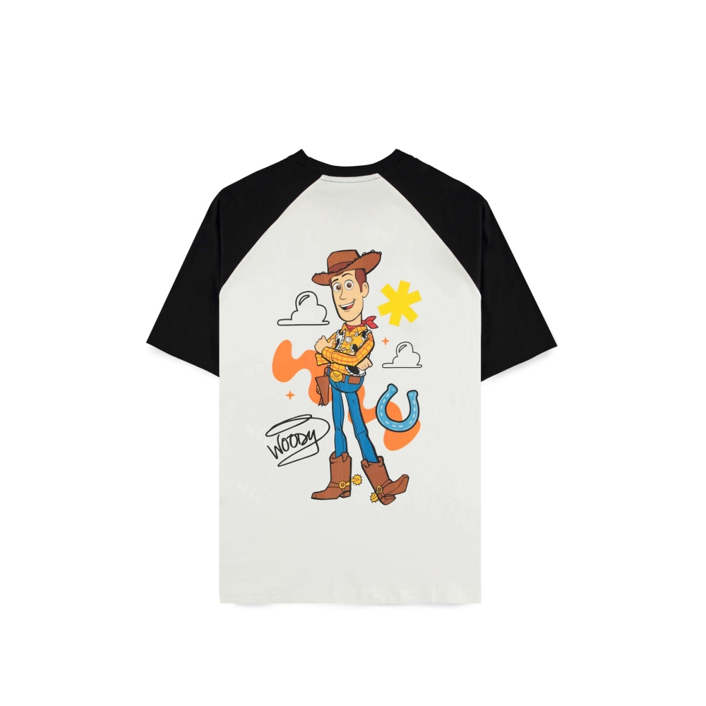Disney Toy Story - Woody Raglan Tshirt - Wit/Zwart
